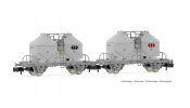 ARNOLD 6427 SBB, 2-unit pack 2-axle silo wagons type Ucs in grey livery, period IV