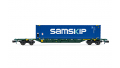 ARNOLD 6457 CEMAT, 4-axle container wagon Sgnns, loaded with 45 container Samskip, period V-VI