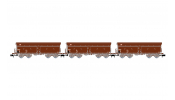 ARNOLD 6562 DB AG, 3-unit pack self-discharging wagons Fals164, brown livery, ep. V