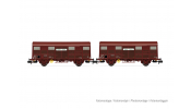 ARNOLD 6572  SNCF   Aquitaine Express  , 2-unit pack covered 2-axle wagons type G4 (Permaplex walls), ep. IV 