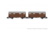 ARNOLD 6573 FS, 2-unit pack Gs wagons, brown livery, ep. III