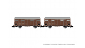 ARNOLD 6574 FS, 2-unit pack Gs wagons, brown livery, ep. IV