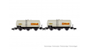 ARNOLD 6609  SNCF, 2-unit pack of 3-axle tank wagons,   SHELL  , ep. IV 