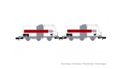 ARNOLD 6610  SNCF, 2-unit pack of 3-axle tank wagons,   ESSO  , ep. IV 