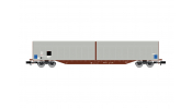 ARNOLD 6637  F-ERSA, 4-axle sliding walls wagon Habbins,  Ermewa  , ep. VI 
