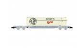 ARNOLD 6649  SNCF/Novatrans, 4-axle 60  container wagon Sgss, grey, with grey 45  container   GEODIS  , ep. V 