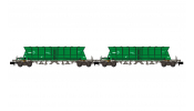 ARNOLD 6670 RENFE Mercancías, 2-unit pack 4-axle hopper wagons Faoos, green, ep.V-VI