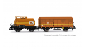 ARNOLD 6679 Colas Rail, 2-unit pack 2-axle tank wagon and 2-axle G4 wagon, V