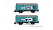ARNOLD 6683 SBB, 2-unit pack 2-axle closed wagon type Gs APROZ, III