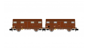ARNOLD 6717 SNCF, 2-unit pack Gs wagons, brown livery, one with rear red lights, ep. IV