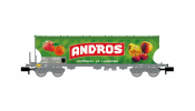 ARNOLD 6733  SNCF, 4-axle round sided hopper wagon,   Andros  , green livery, ep. V 