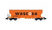 ARNOLD 6738 D-WASCO, 4-axle round sided hopper wagon, orange livery, big WASCOSA logo, ep. VI