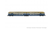 ARNOLD 9522 DR, 2-unit double decker coach with control cabin, blue/light grey livery, ep. IV