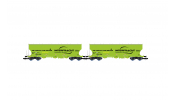 ARNOLD 9759 CZ-interfracht, 2-unit pack 4-axle silo wagons, neon green livery, VI