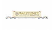 ARNOLD 9767  4-axle container wagon, grey livery loaded with 1 x 45  container   Warsteiner  , ep. VI 