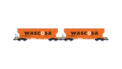 ARNOLD 9774 D-WASCOSA, 2-unit pack 4-axle silowagon, orange livery, big WASCOSA-logo, ep.VI
