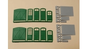 AUHAGEN 80250 Gyárkapuk és ajtók zöld színben, lépcsőfokok és rámpák