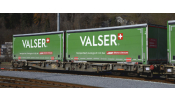 BEMO 2291170 RhB R-w 8380 Tragwagen mit Container Valser
