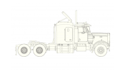 BREKINA 10224 Brekina, Peterbilt 359, weiss, 1973, 1:87