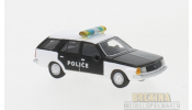 BREKINA BOS87701 Renault 18 Break weiss, schwarz, Police,