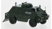BREKINA BOS87833 Thyssen UR-416 mit Räumschaufel dunkelgrün, 1975, Polizei (D), BREKINA BOS87833 Thyssen UR-416 mit Räumschaufel dunkelgrün, 1975, Polizei (D),