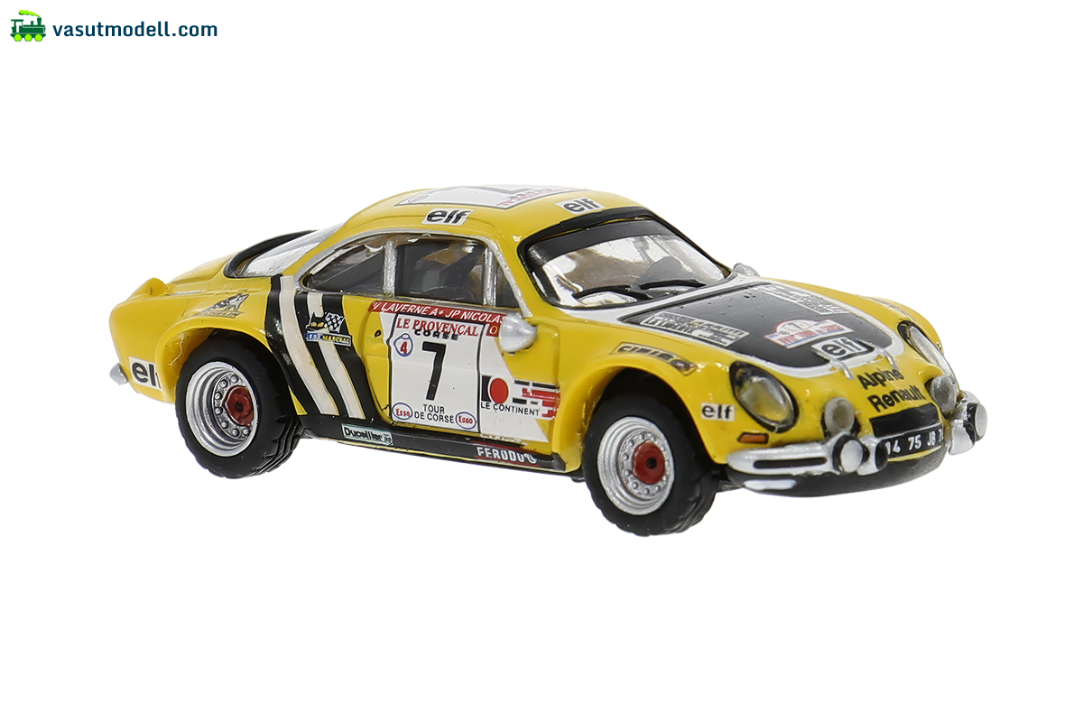 BREKINA 14542 Brekina, Renault Alpine A110, Tour de Corse, 1970, #7, G.Nicholas, 1:87 BREKINA 14542 Brekina, Renault Alpine A110, Tour de Corse, 1970, #7, G.Nicholas, 1:87