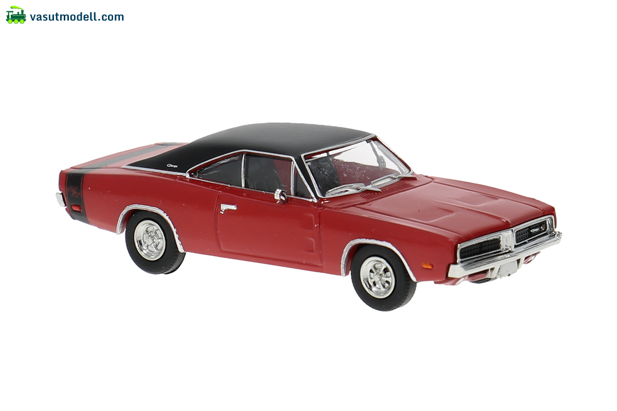 BREKINA 18003 Brekina, Dodge Charger, rot/schwarz, 1969, 1:87 BREKINA 18003 Brekina, Dodge Charger, rot/schwarz, 1969, 1:87