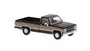 BREKINA 19658 Brekina, Chevrolet C 10, schwarz, 1982, Woody, 1:87