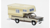 BREKINA 19664 Brekina, Chevrolet C 20 Camper, braun/hellbeige, 1982, 1:87