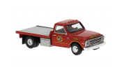 BREKINA 19671 Brekina, Chevrolet Chevrolet C30 Plattform, rot, 1968, Foam 17, 1:87