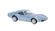 BREKINA 19990 Brekina, Chevrolet Corvette C3, blau, 1967, 1:87