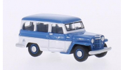 BREKINA BOS87010 Jeep Willys Station Wagon, blau/weiss, 1954