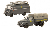 BREKINA PMS 251264 Set Edition Deutsche Bundesbahn Nr. 4 MB L 319 und Opel Blitz Rollfuhrdienst / Stückgut,