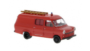 BREKINA 34160 Brekina, Ford Transit, rot/schwarz, 1970, Feuerwehr, 1:87