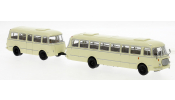 BREKINA 58271 JZS Jelcz 043 Bus mit PA 01 beige, 1964,