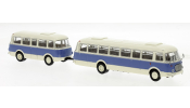 BREKINA 58274 JZS Jelcz 043 Bus mit PA 01 hellbeige, blau, 1964,
