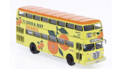 BREKINA 61262 Büssing D2U Doppeldecker Pop-Bus 1960, BVG - Florida Boy Orange,