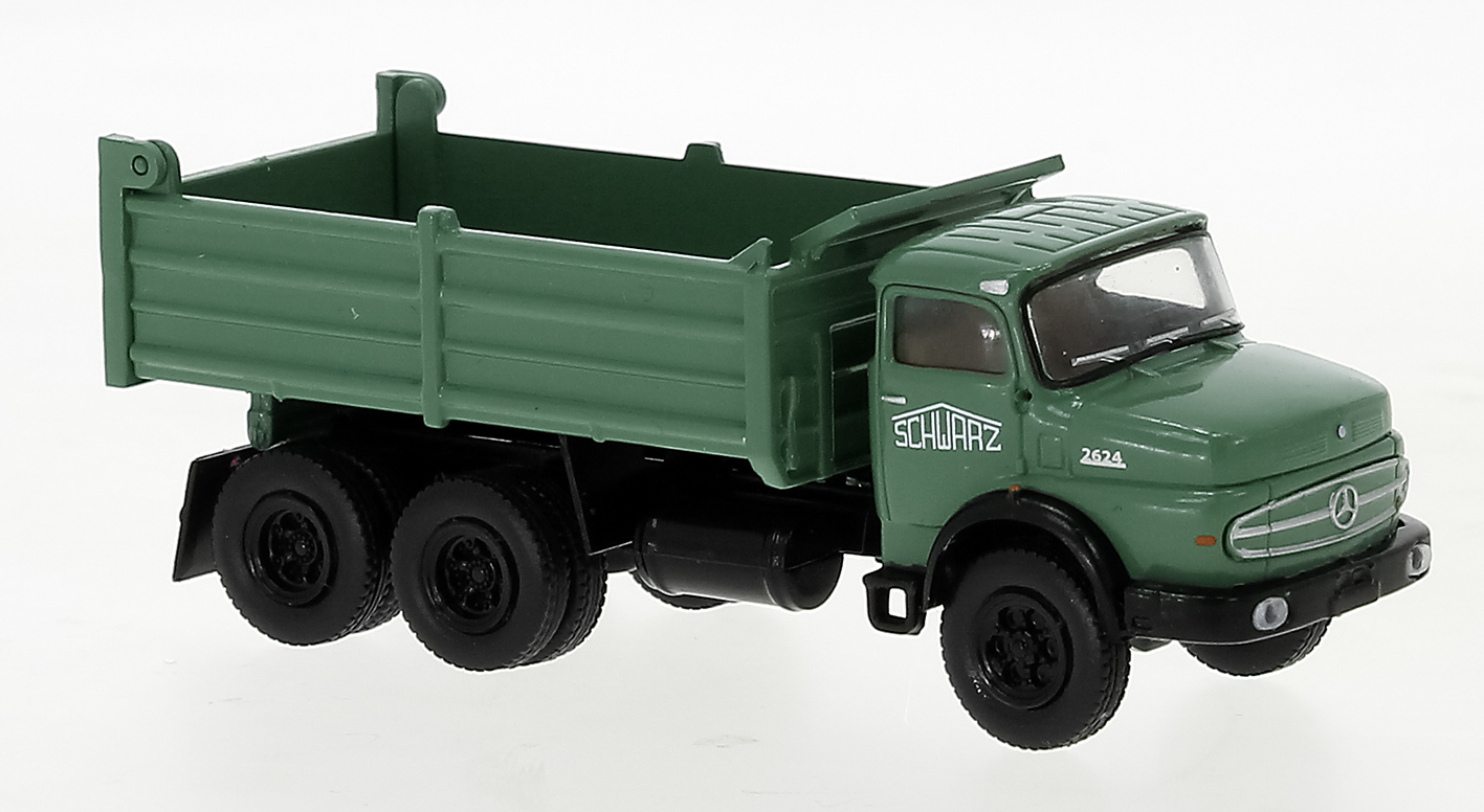 MB LAK 2624 camion benne basculante 6x6 (1970) rouge & gris alu à
