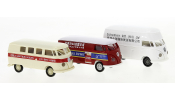 BREKINA 90496 Set mit 3 VW-Bulli-Modellen 1960, Im Einsatz in Asien,