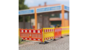 BUSCH 1108 Schrankenzaun gelb/orange H0