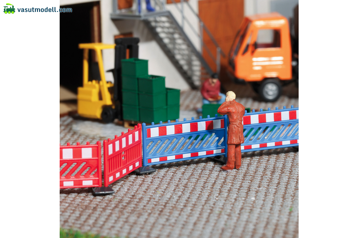 BUSCH 1109 Schrankenzaun blau/rot H0 BUSCH 1109 Schrankenzaun blau/rot H0