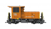 ESU 30491 Diesellok, Pullman IIm, Schöma TM 2/2 lang, 115 RHB, orange, Ep VI, Vorbildzustand um 2006, LokSound, Rangierkupplung