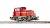 ESU 31446 Diesellok, H0, KG230,  Portlux SA, rot, Ep IV, Vorbildzustand um 1985, LokSound, Raucherzeuger, Rangierkupplung, DC/AC