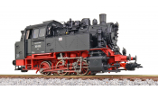 ESU 31653 Gőzmozdony, BR80, 80 009 DR, Schwarz, Ep IV, Vorbildzustand um 1980, LokSound, Doppelraucherzeuger, Rangierkupplung, DC/AC