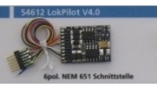 ESU 54612 LokPilot V4.0 Multiprotokoll mozdonydekóder, 6 tűs (NEM651)
