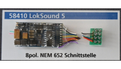 ESU 58410 LokSound 5 hangdekóder (üres), DCC/MM/SX/M4, NEM652 8-tűs (11×15 mm hangszóróval)