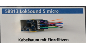 ESU 58813 LokSound 5 micro hangdekóder (üres), DCC/MM/SX/M4, csatlakozó nélküli kábellel (11×15 mm hangszóróval)