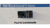 ESU 58814 LokSound 5 micro hangdekóder (üres), DCC/MM/SX/M4, PluX16 (11×15 mm hangszóróval)