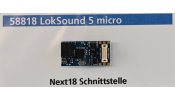 ESU 58818 LokSound 5 micro hangdekóder (üres), DCC/MM/SX/M4, Next18 (11×15 mm hangszóróval)