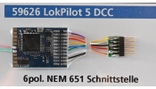 ESU 59626 LokPilot 5 DCC, 6-tűs, vezetékes, NEM651 (H0)